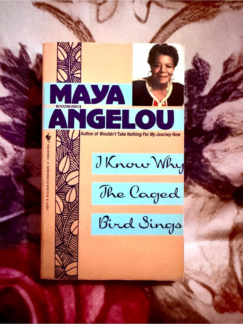 Maya Angelou "I Know Why The Caged Bird Sings" - Peach & Teal Cover
